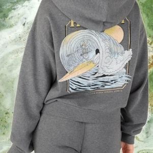 NWT HURLEY Permanent Vacation Graphic Hoodie - Gray - Size M